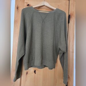 NWOT Beyond Yoga Olive Green Thermal Long Sleeve Top XL